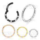 3i3xks pvd steel hinged segment clicker 16g diamond pattern