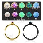 3uark5m ion plated 316l steel uns grade s3160 clip on nose ring nose piercing