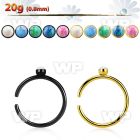 3uark5m ion plated 316l steel uns grade s3160 clip on nose ring nose piercing