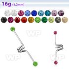 416d0 surgical steel industrial twister barbell 1 2mm 4mm ball tragus piercing