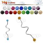 417d0 surgical steel industrial zig zag barbell 1 2mm 4mm ball 