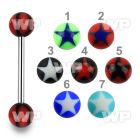 441f8 surgical steel tongue bar 1 6mm 6mm acrylic ball sstar tongue piercing