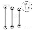4438u surgical steel tongue bar 1 6mm 5mm internally threaded tongue piercing