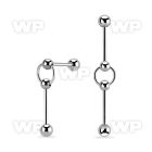 443be1 surgical steel industrial barbell 6mm balls