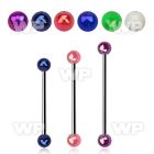448q74s surgical steel industrial barbell 1 6mm 5mm ab coated ear piercing others