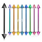 448r6u ion plated surgical steel industrial barbell 1 6mm 5mm 