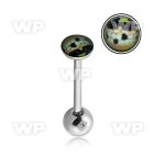 44d3ji surgical steel tongue bar 1 6mm flat top smile sunglas tongue piercing