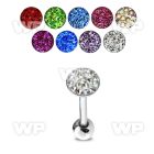 44d6ef surgical steel tongue bar 1 6mm 7mm flat top ferido glue nipple piercing