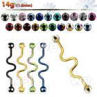 44r6c ion plated steel industrial zig zag barbell 1 6mm 5mm tongue piercing