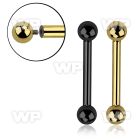 44rep ion plated 316l steel big gauge tongue barthickness of tongue piercing