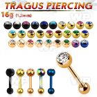 44warzs ion plated surgical steel tragus barbell 1 2mm top 4mm helix piercing
