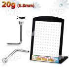 4a3ezz6 steel nose pins clear crystal tops