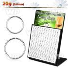 4a3wbe display w surgical steel seamless nose ring s 0 8mm leng helix piercing