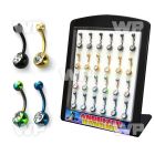 4a4ure display w ion plated steel belly bananas 1 6mm 5 8mm belly piercing