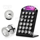 4a8mdy display w steel fake cheater plugs big ferido glued swaro ear lobe piercing