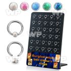 4aa56ae board 30 steel ball closure ring 6mm w 3mm disk with opal