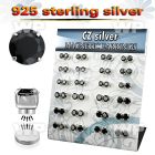 4agji4 display w magnetic ear studs5 6mm round black silver pro belly piercing