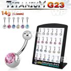 4ah4uz display w g23 titanium belly bananas 1 6mm 5mm solid tit belly piercing