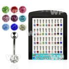 4aj8fel display w belly bananas 1 6mm 5mm steel ball 6mm ball belly piercing