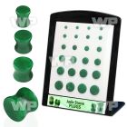 4amiee0 display containing 24 pcs of double flare semi precious ear lobe piercing