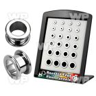 4amiel display w rounded edge steel screw fit flesh tunnel size ear lobe piercing