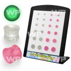 4amieyz display w of dual use acrylic plug glitter plug during ear lobe piercing