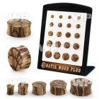 4amikpk batik tree wood double flared plugs 20pcs