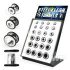 4amit9 display w of screw fit flesh tunnel plugs decorative o ri ear lobe piercing