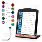 4au3m4r board w silver 925 l shaped nose studs 1 5mm round prong nose piercing