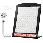 4au3m6 board w silver 925 l shaped nose studs 1 5mm round prong nose piercing