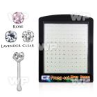 4au46gj display w silver 925 nose bone 2mm prong set round cz nose piercing