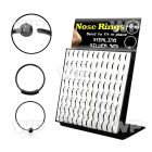 4auxjfk display w black plated silver 925 nose ring s out ball nose piercing