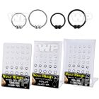 4auxmee board w silver 925 nose rings double 2mm ball closure hal nose piercing