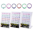 4auxmt display w silver 925 nose ring s out ball 0 6mm plate nose piercing