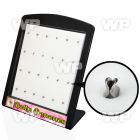 4awns empty display white foam 24 clips for belly bananas in belly piercing