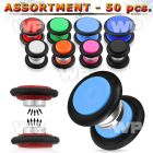 4b20e0 of magnetic acrylic uv fake cheater plugs o ring belly piercing
