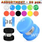 4b20ey of magnetic acrylic uv fake cheater plugs out o ring belly piercing