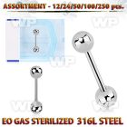4b20ll surgical steel tongue bars 1 6mm 6mm balls length 5 8 eyebrow piercing