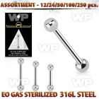 4b20ly surgical steel tongue bars 1 6mm 5mm balls length 5 8 eyebrow piercing