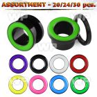 4b20st 20 to 30 pcs of acrylic screw fit flesh tunnel plugs col ear lobe piercing