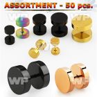 4b2e9l of ion plated steel fake plug out o ring belly piercing