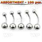4b2e9y steel belly bananas 1 6mm 5 8mm ball belly piercing