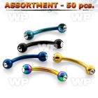 4b2ep9 of ion plated 316l steel micro bananas 1 2mm 3mm press eyebrow piercing