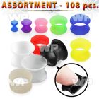 4b2k9y ultra thin silicone flesh tunnel ear lobe piercing