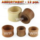 4b2kes double flared crocodile teak wood flesh tunnels ear lobe piercing