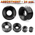 4b2klp of black black areng wood double flared flesh tunnel coni ear lobe piercing