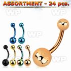 4b2kly of ion plated steel belly bananas 1 6mm 5 8mm ball belly piercing