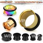 4b2kse ion plated surgical steel single flare eyelet flesh tunne ear lobe piercing