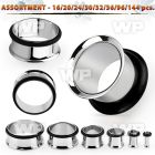 4b2ksp surgical steel single flare eyelet flesh tunnels rubber ear lobe piercing