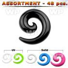 4b2kty acrylic spiral coil tapers ear lobe piercing